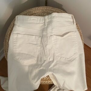 High rise white jeans